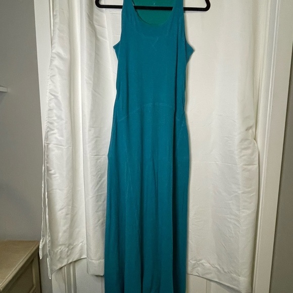 Athleta Dresses & Skirts - Athleta Blue Ribbed Sleeveless Halter Maxi Dress​​​​